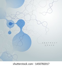 Abstract connecting dots and lines. Technology science background. Vector illustration