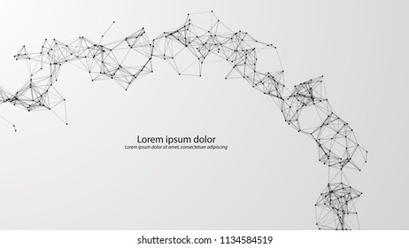 Abstract Connecting Dots Lines Vector Technology Stock Vector Royalty Free