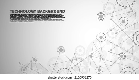 Resumen de puntos de conexión y líneas.engranajes conexión de tecnología futurista conexión de datos digitales fondo de ciencia de datos EP.1.concepto de comunicación de alta tecnología vector de innovación