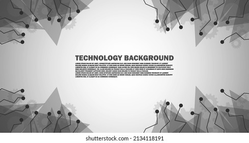 Abstract connecting dots and lines.gear futuristic technology connection digital data science background EP.7.hi-tech communication concept innovation vector illustration background 