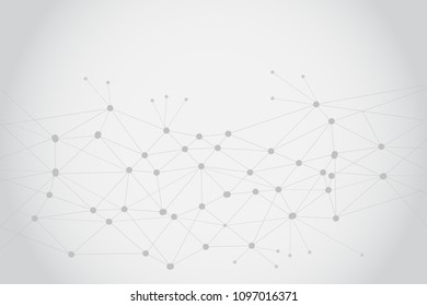 Abstract connecting dots and Polygonal background, technology design, vector illustrator