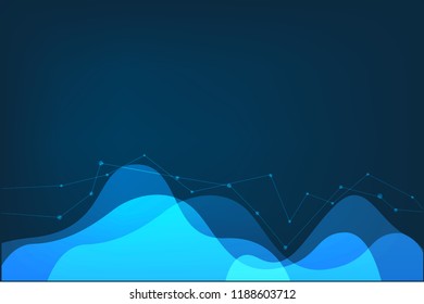 Abstract connecting dots Polygonal background, technology design, vector illustrator