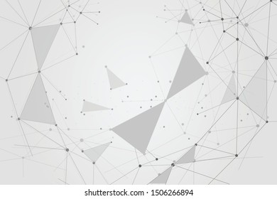 Abstract connecting dots, Polygonal background, technology design, vector illustrator