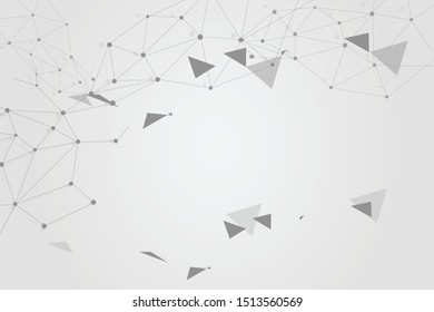 Abstract connecting dots. and Polygonal background, technology connection design, vector illustrator
