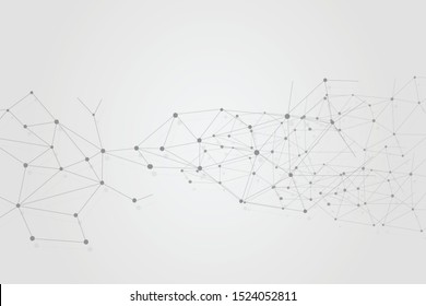 Abstract connecting dots. and Polygonal background, technology connection design, vector illustrator