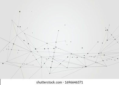 Abstract connecting dots, Polygonal background, technology design, vector illustration