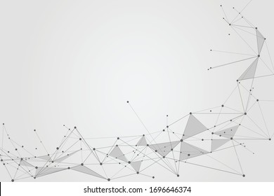 Abstrakte Verbindungspunkte, polygonaler Hintergrund, Technologiedesign, Vektorillustration-Illustration