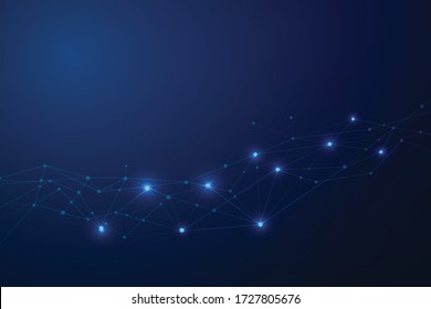 Abstract connecting dots, Polygonal background, technology design, vector illustrator