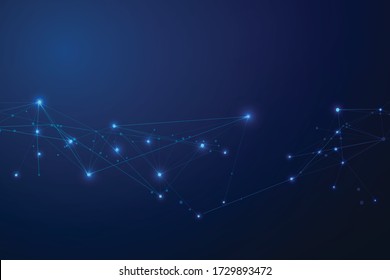 Abstract connecting dots, Polygonal background, technology design, vector illustrator