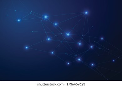 Abstract connecting dots, Polygonal background, technology design, vector illustrator