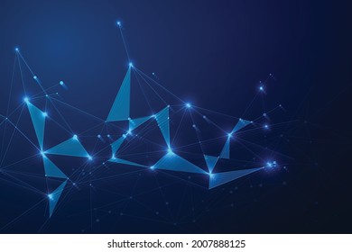Abstract connecting dots, Polygonal background, technology design, vector illustrator