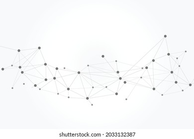 Abstract connecting dots, Polygonal background, technology design, vector illustration