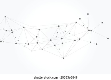 Abstract connecting dots, Polygonal background, technology design, vector illustration