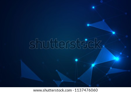 Abstract connecting dots, Polygonal background, technology design, vector illustrator