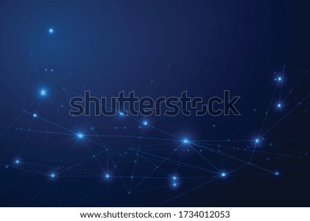 Abstract connecting dots, Polygonal background, technology design, vector illustrator