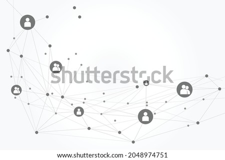 Abstract connecting dots, Polygonal background, technology design, vector illustration