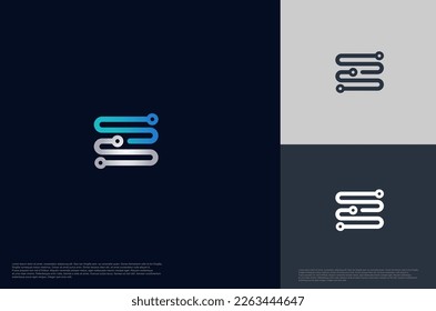 Resumen conectando plantilla de diseños de logotipos de tecnología global, plantilla de símbolos