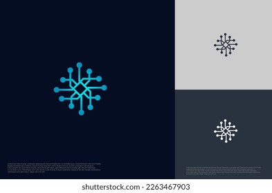 Resumen conectando plantilla de diseños de logotipos de tecnología global, plantilla de símbolos