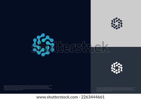 Abstract connecting global technology logo designs template, symbol template