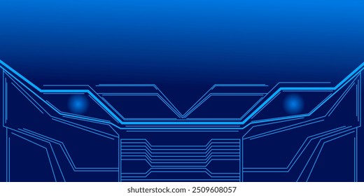 Abstractas líneas de conexión digital sobre fondo digital azul, big data. 