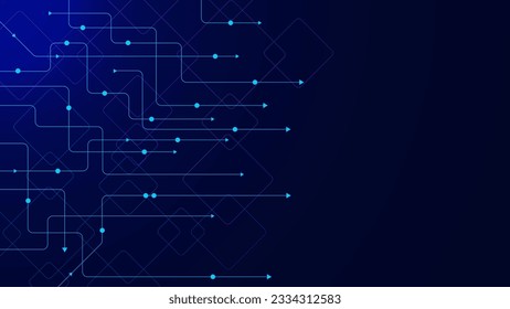 Resumen de líneas de conexión y puntos. Conexión de red, redes sociales y antecedentes en tecnología de comunicación global. Ilustración vectorial.