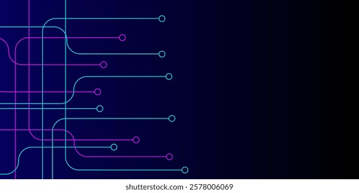 Abstract connecting lines and dots. Network connecting. Internet global communication. Vector illustration.