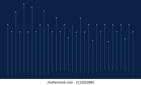 Abstract connecting lines and dots on dark blue background. Technology network futuristic connection. technology lines big data flow, plexus technology futuristic network background of vector.