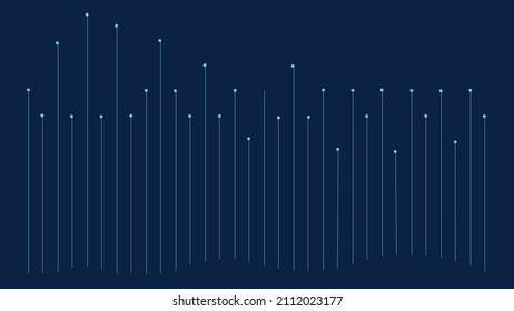 Abstract connecting lines and dots on dark blue background. Technology network futuristic connection. technology lines big data flow, plexus technology futuristic network background of vector.