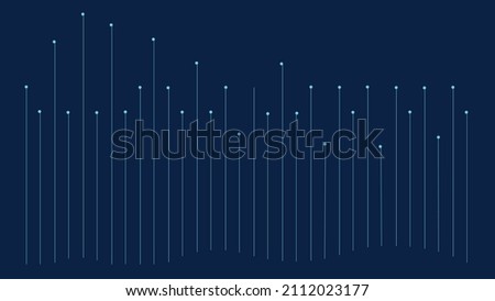 Abstract connecting lines and dots on dark blue background. Technology network futuristic connection. technology lines big data flow, plexus technology futuristic network background of vector.