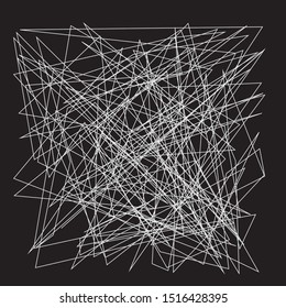 Abstract Connecting Lines, Intersecting Digital Hatching Texture, Network Mesh Web Grid with Lines, Mess or Mesh of Straight Hairiness Lines, Lattice of Geometric Scribbles, Grunge Scratch Trajectory