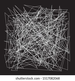 Abstract Connecting Lines, Intersecting Digital Hatching Texture, Network Mesh Web Grid with Lines, Mess or Mesh of Straight Hairiness Lines, Lattice of Geometric Scribbles, Grunge Scratch Trajectory