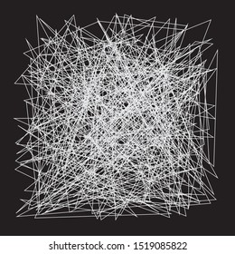 Abstract Connecting Lines, Intersecting Digital Hatching Texture, Network Mesh Web Grid with Lines, Mess or Mesh of Straight Hairiness Lines, Lattice of Geometric Scribbles, Grunge Scratch Trajectory