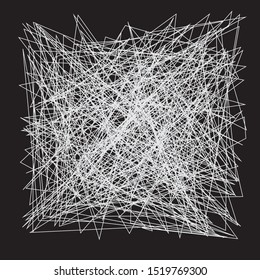 Abstract Connecting Lines, Intersecting Digital Hatching Texture, Network Mesh Web Grid with Lines, Mess or Mesh of Straight Hairiness Lines, Lattice of Geometric Scribbles, Grunge Scratch Trajectory