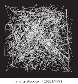 Abstract Connecting Lines, Intersecting Digital Hatching Texture, Network Mesh Web Grid with Lines, Mess or Mesh of Straight Hairiness Lines, Lattice of Geometric Scribbles, Grunge Scratch Trajectory