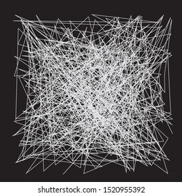 Abstract Connecting Lines, Intersecting Digital Hatching Texture, Network Mesh Web Grid with Lines, Mess or Mesh of Straight Hairiness Lines, Lattice of Geometric Scribbles, Grunge Scratch Trajectory