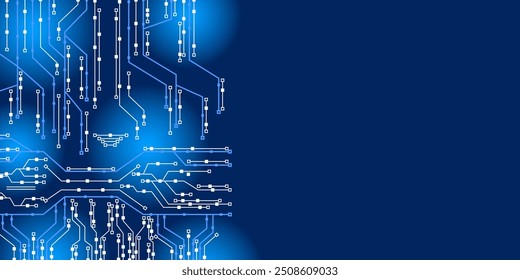 Abstract connecting lines and shapes digital big data, circuit board digital big data background.