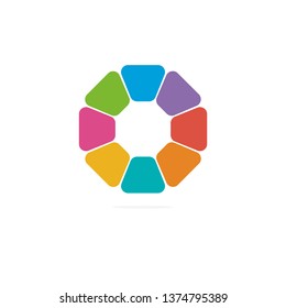 Abstract connecting vector and logo design
