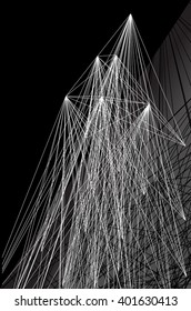 abstract connection background grayscale structure. technology background