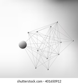 abstract connection background grayscale structure. technology background