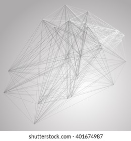 abstract connection background grayscale structure. technology background