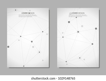 Abstract connection background with lines and dots