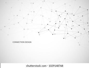 Abstract connection background with lines and dots