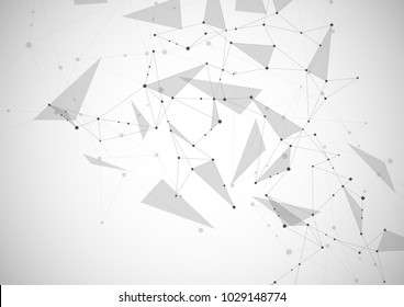 Abstract connection background with lines and dots