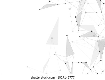 Abstract connection background with lines and dots