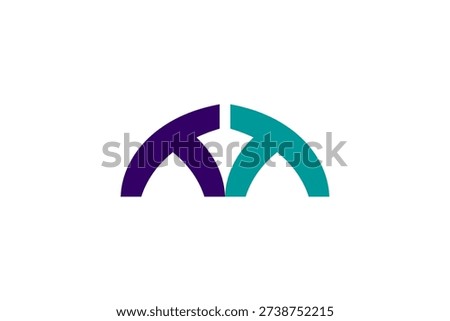 Abstract Connection Bridge Logo Modern Geometric Arch Symbol Corporate Technology Branding Mark