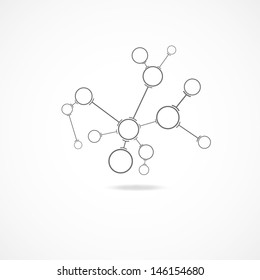 Abstract connection of cells.