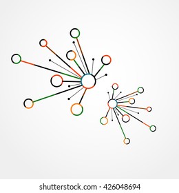 Abstract connection of cells.