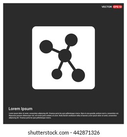 Abstract connection of cells molecule icon