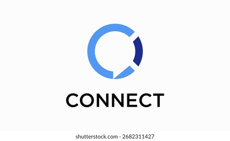 conexão abstrata ícone de conexão vetor ilustração Modern Networking Logo Design Vetor.