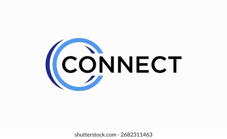 abstract connection connect icon vector illustration Modern Networking Logo Design Vector.